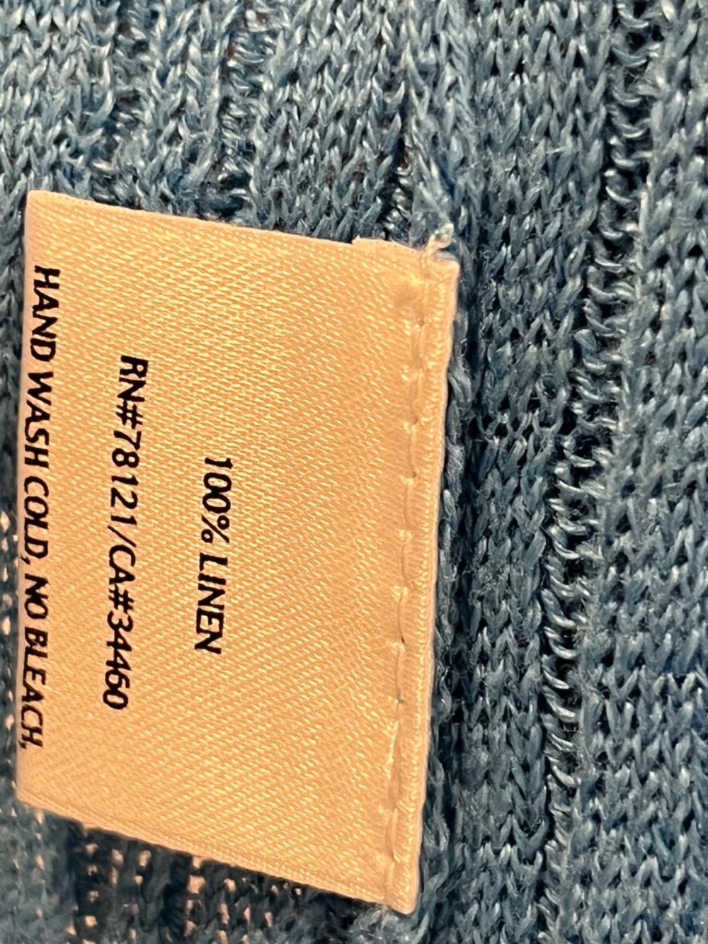 NWT EILEEN FISHER  Blue Linen Open Front Cardigan Ltwt Sweater MED MSRP $158 - Picture 8 of 10